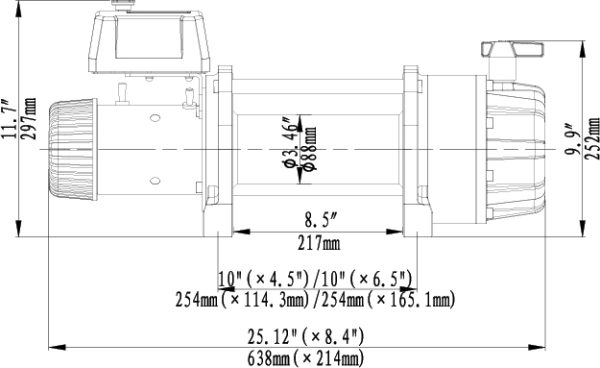 วินซ์ไฟฟ้า 17500 ปอนด์ 12 โวลท์ รถยก รถกระบะสไลด์ ELECTRIC WINCH RECOVERY 17500 LBS