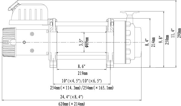 วินซ์ไฟฟ้า 17500 ปอนด์ 12 โวลท์ รถยก รถกระบะสไลด์ ELECTRIC WINCH RECOVERY 17500 LBS