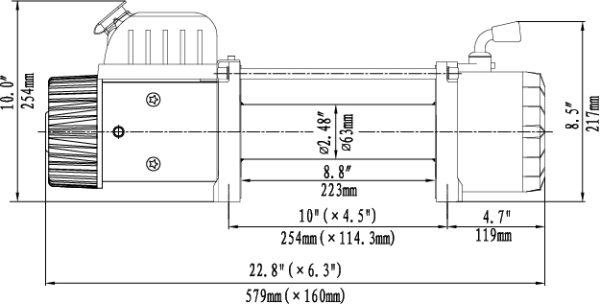 วินซ์ไฟฟ้า 12000 ปอนด์ 12 โวลท์ รถยก รถกระบะสไลด์ ELECTRIC WINCH RECOVERY 12000 LBS